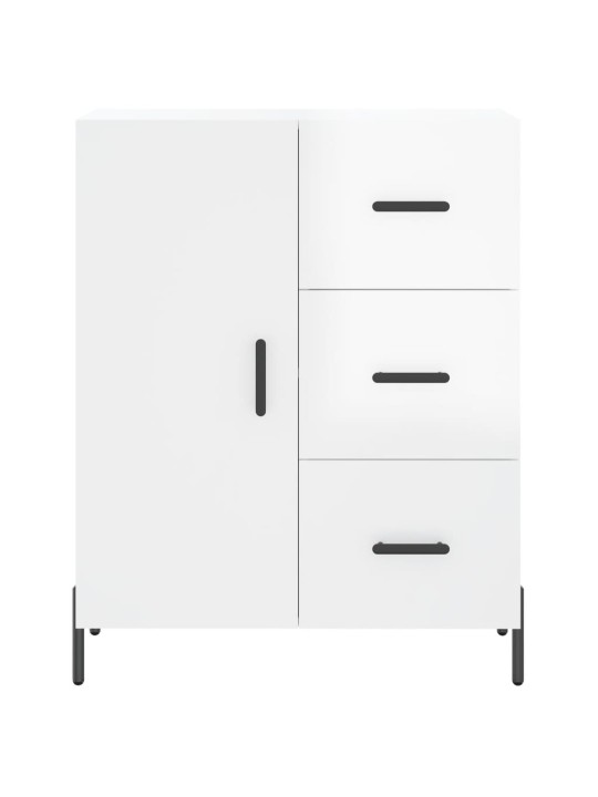 Příborník bílý s vysokým leskem 69,5x34x90 cm kompozitní dřevo