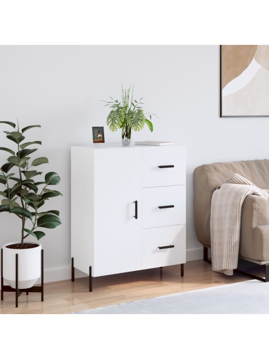 Příborník bílý s vysokým leskem 69,5x34x90 cm kompozitní dřevo