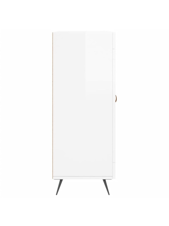 Příborník bílý s vysokým leskem 69,5x34x90 cm kompozitní dřevo