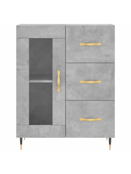 Příborník betonově šedý 69,5 x 34 x 90 cm kompozitní dřevo