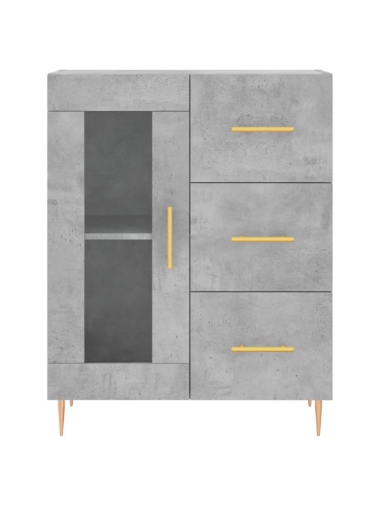 Příborník betonově šedý 69,5 x 34 x 90 cm kompozitní dřevo