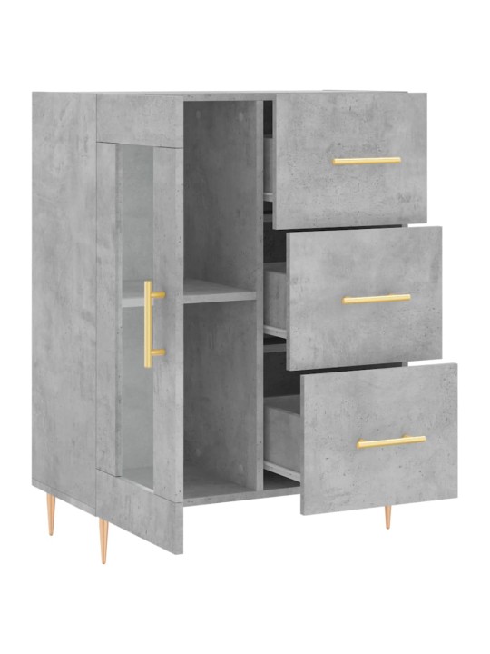 Příborník betonově šedý 69,5 x 34 x 90 cm kompozitní dřevo