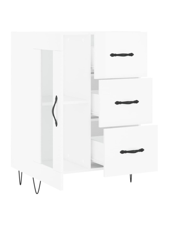 Příborník bílý s vysokým leskem 69,5x34x90 cm kompozitní dřevo