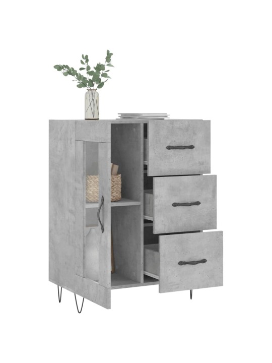 Příborník betonově šedý 69,5 x 34 x 90 cm kompozitní dřevo