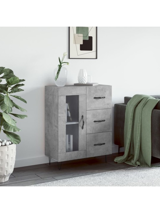 Příborník betonově šedý 69,5 x 34 x 90 cm kompozitní dřevo
