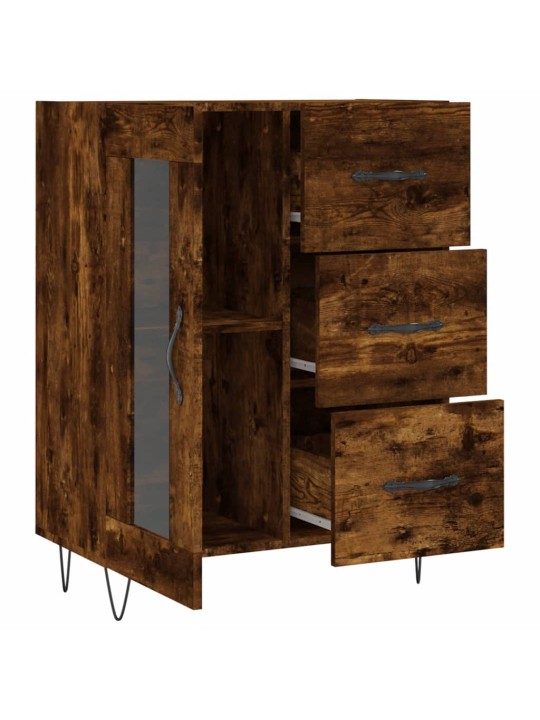 Příborník kouřový dub 69,5 x 34 x 90 cm kompozitní dřevo
