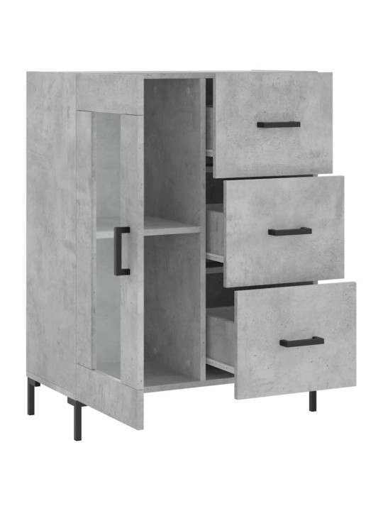 Příborník betonově šedý 69,5 x 34 x 90 cm kompozitní dřevo