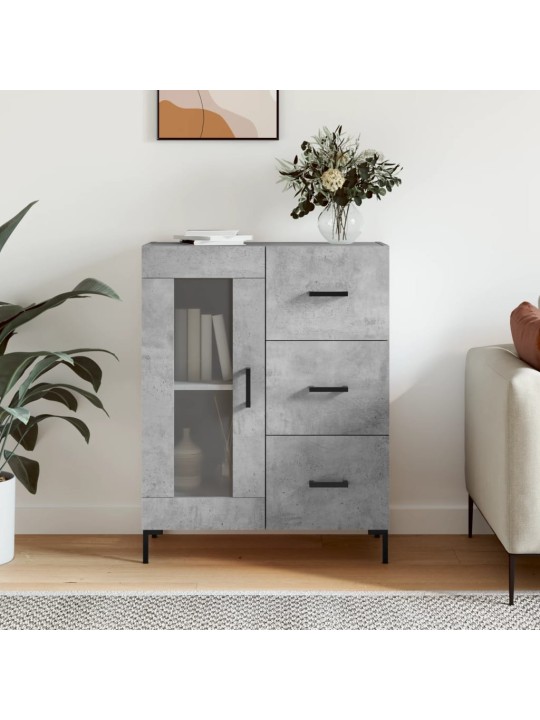 Příborník betonově šedý 69,5 x 34 x 90 cm kompozitní dřevo