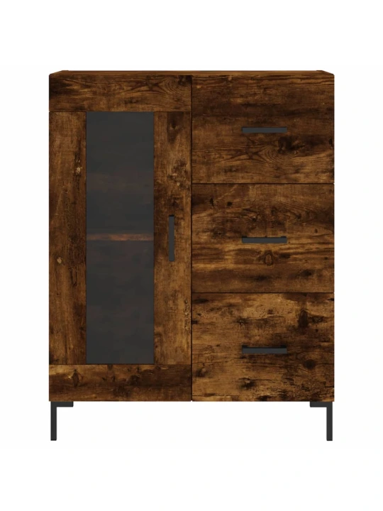 Příborník kouřový dub 69,5 x 34 x 90 cm kompozitní dřevo