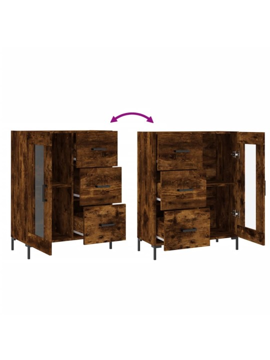 Příborník kouřový dub 69,5 x 34 x 90 cm kompozitní dřevo