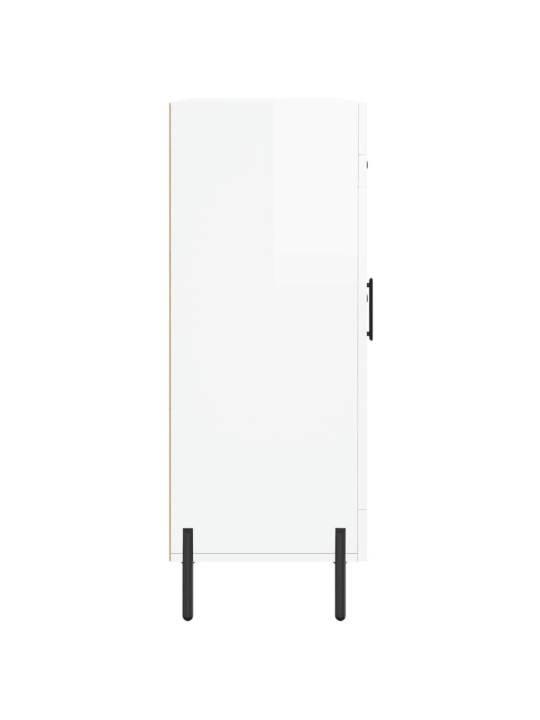 Příborník bílý s vysokým leskem 69,5x34x90 cm kompozitní dřevo