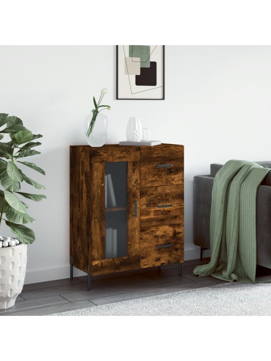 Příborník kouřový dub 69,5 x 34 x 90 cm kompozitní dřevo