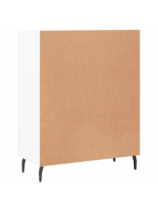 Příborník bílý s vysokým leskem 69,5x34x90 cm kompozitní dřevo