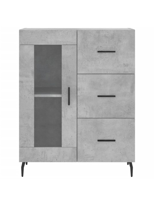 Příborník betonově šedý 69,5 x 34 x 90 cm kompozitní dřevo
