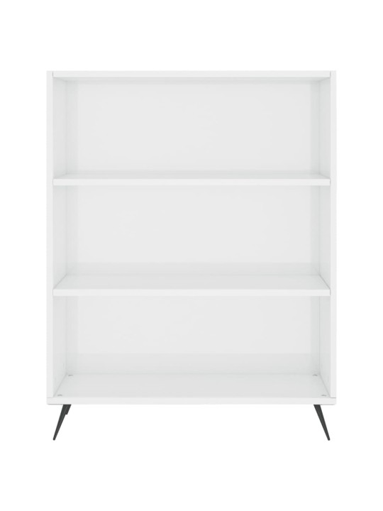 Knihovna bílá s vysokým leskem 69,5x32,5x90 cm kompozitní dřevo