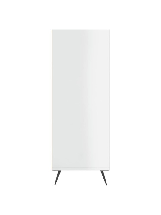 Knihovna bílá s vysokým leskem 69,5x32,5x90 cm kompozitní dřevo