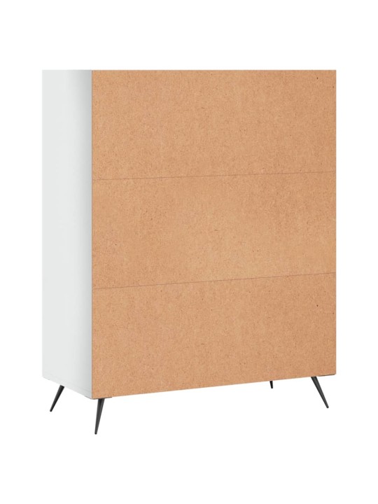 Knihovna bílá s vysokým leskem 69,5x32,5x90 cm kompozitní dřevo