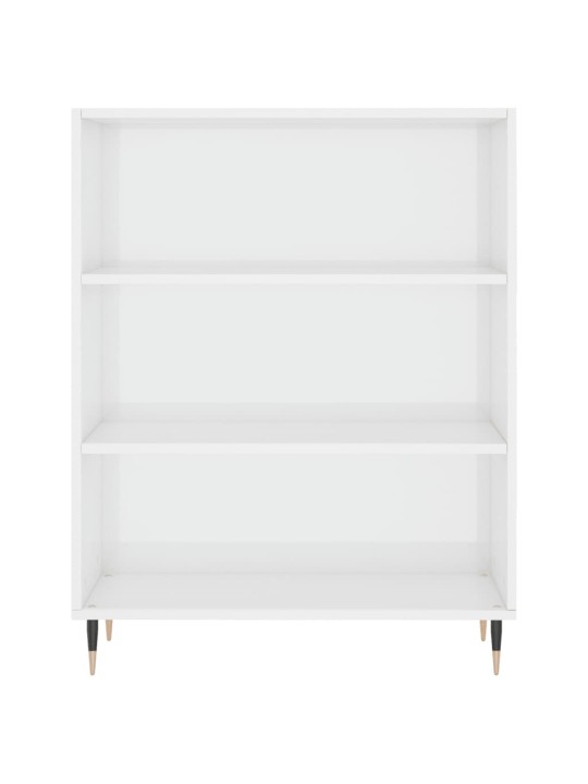 Knihovna bílá s vysokým leskem 69,5x32,5x90 cm kompozitní dřevo