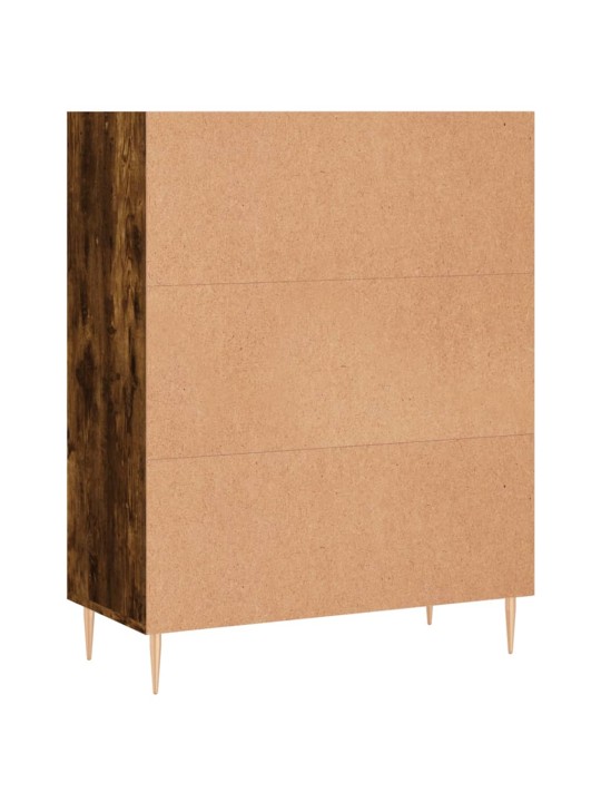 Knihovna kouřový dub 69,5 x 32,5 x 90 cm kompozitní dřevo