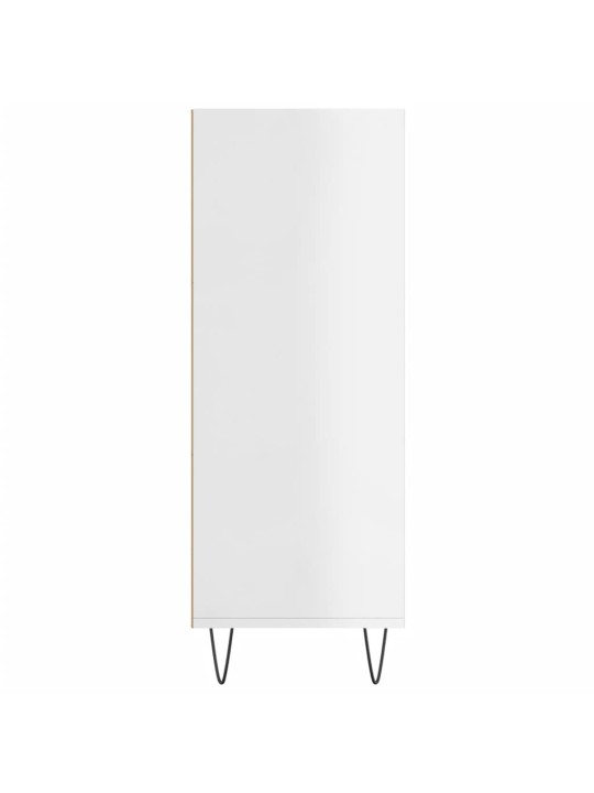 Knihovna bílá s vysokým leskem 69,5x32,5x90 cm kompozitní dřevo