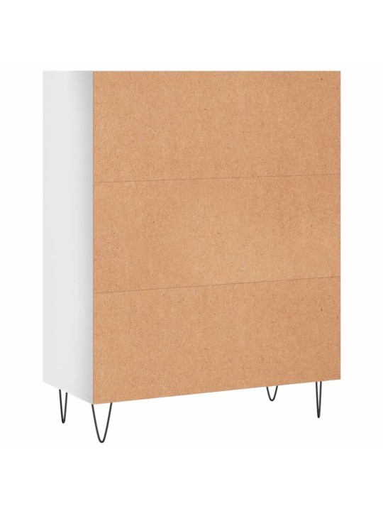 Knihovna bílá s vysokým leskem 69,5x32,5x90 cm kompozitní dřevo
