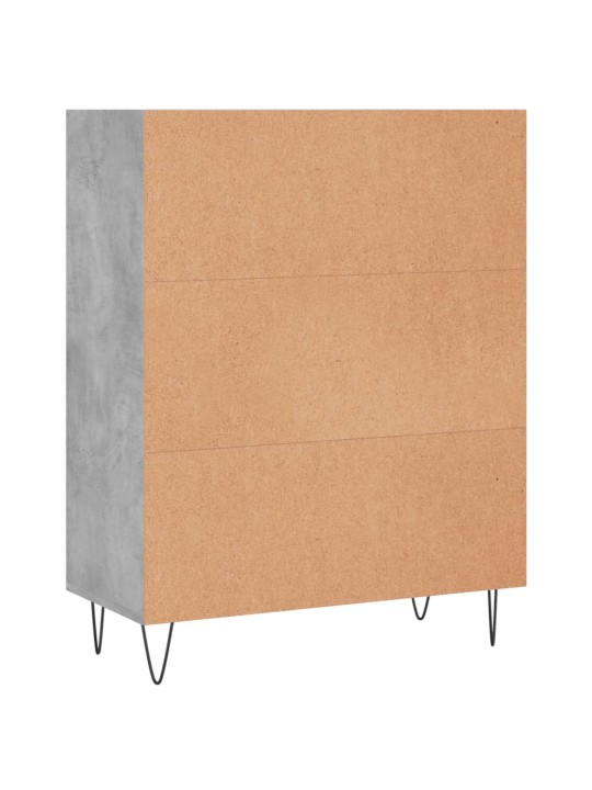 Knihovna betonově šedá 69,5 x 32,5 x 90 cm kompozitní dřevo