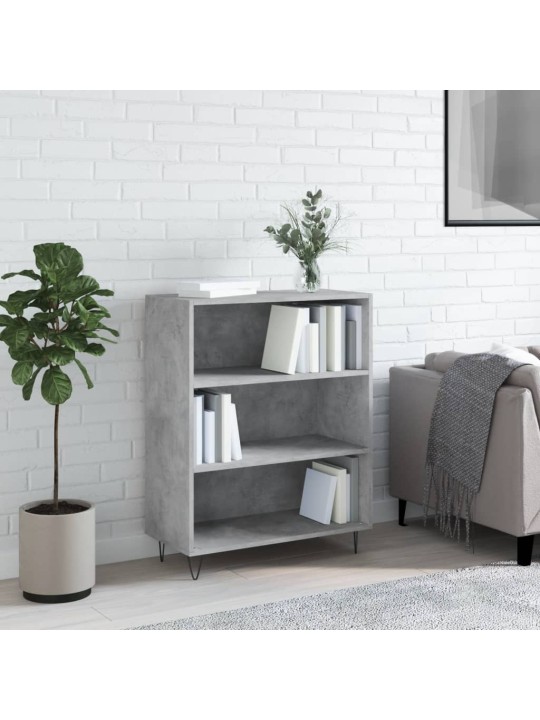 Knihovna betonově šedá 69,5 x 32,5 x 90 cm kompozitní dřevo