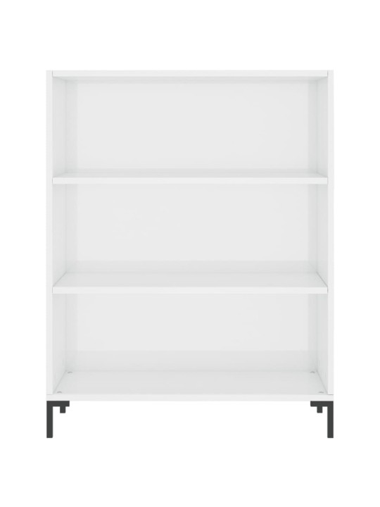 Knihovna bílá s vysokým leskem 69,5x32,5x90 cm kompozitní dřevo