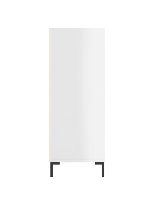 Knihovna bílá s vysokým leskem 69,5x32,5x90 cm kompozitní dřevo