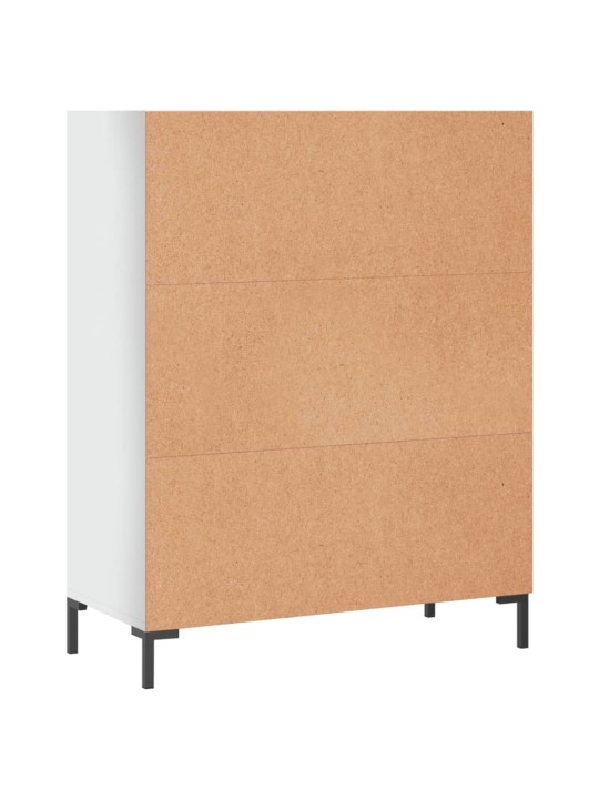 Knihovna bílá s vysokým leskem 69,5x32,5x90 cm kompozitní dřevo