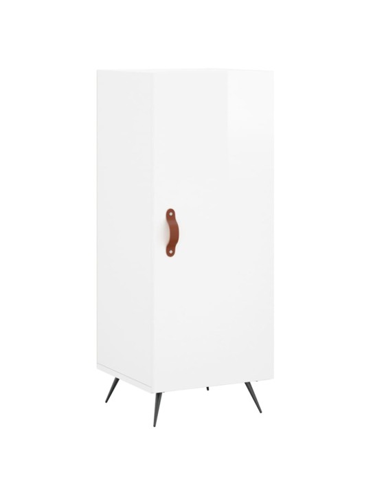 Příborník bílý s vysokým leskem 34,5x34x90 cm kompozitní dřevo