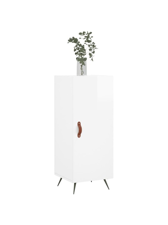 Příborník bílý s vysokým leskem 34,5x34x90 cm kompozitní dřevo