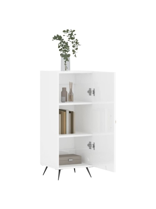 Příborník bílý s vysokým leskem 34,5x34x90 cm kompozitní dřevo
