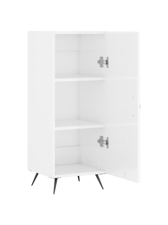 Příborník bílý s vysokým leskem 34,5x34x90 cm kompozitní dřevo