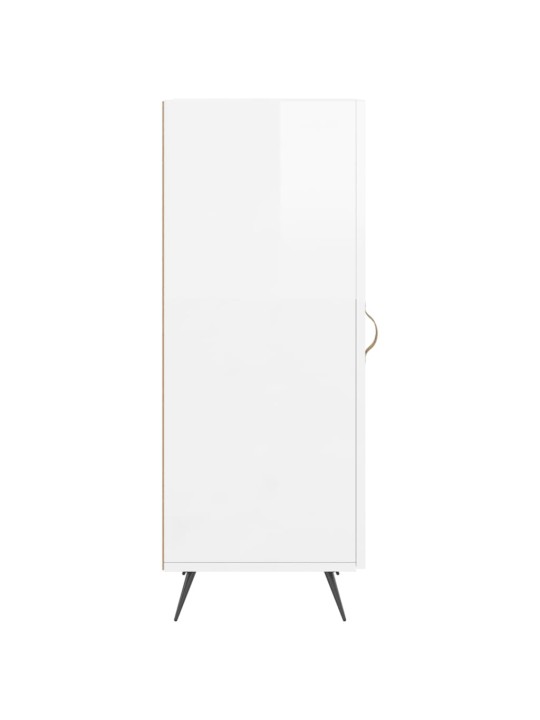 Příborník bílý s vysokým leskem 34,5x34x90 cm kompozitní dřevo