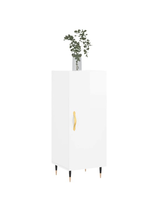 Příborník bílý s vysokým leskem 34,5x34x90 cm kompozitní dřevo