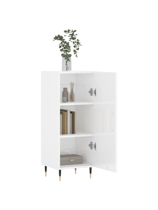 Příborník bílý s vysokým leskem 34,5x34x90 cm kompozitní dřevo