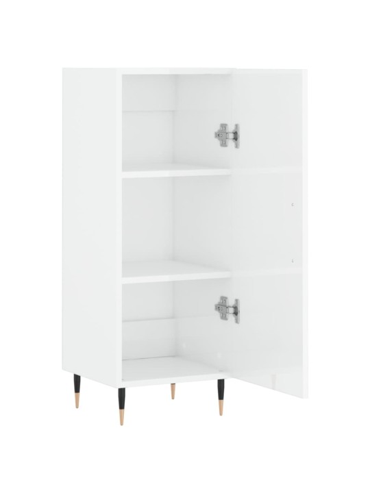 Příborník bílý s vysokým leskem 34,5x34x90 cm kompozitní dřevo