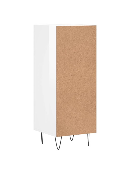 Příborník bílý s vysokým leskem 34,5x34x90 cm kompozitní dřevo