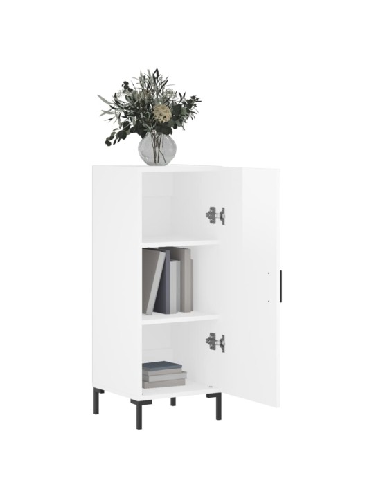Příborník bílý s vysokým leskem 34,5x34x90 cm kompozitní dřevo