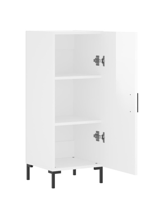 Příborník bílý s vysokým leskem 34,5x34x90 cm kompozitní dřevo