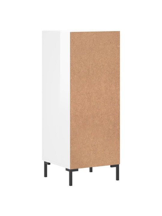 Příborník bílý s vysokým leskem 34,5x34x90 cm kompozitní dřevo