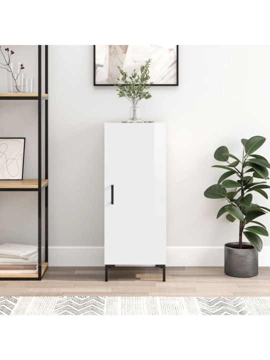 Příborník bílý s vysokým leskem 34,5x34x90 cm kompozitní dřevo