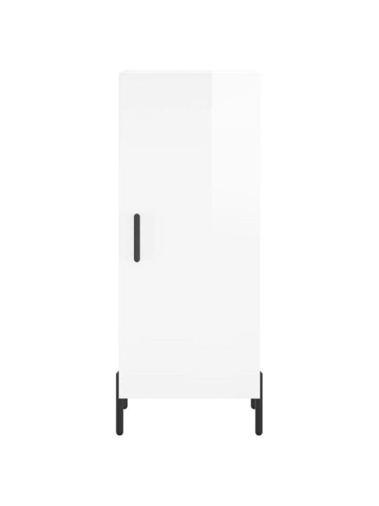 Příborník bílý s vysokým leskem 34,5x34x90 cm kompozitní dřevo