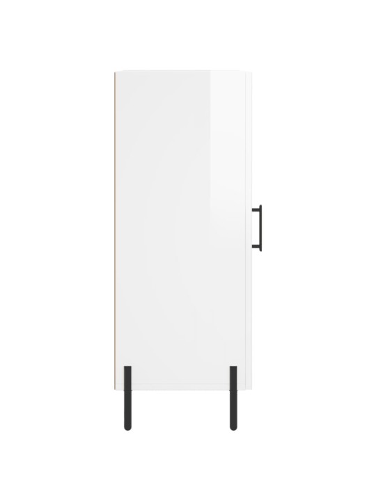 Příborník bílý s vysokým leskem 34,5x34x90 cm kompozitní dřevo