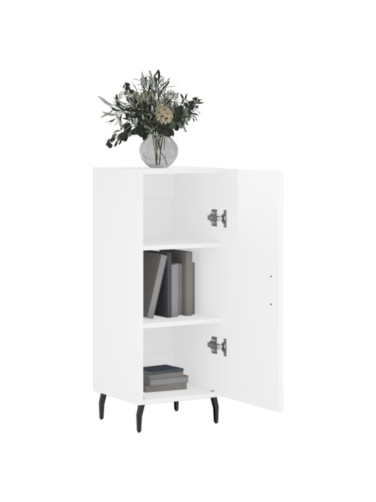 Příborník bílý s vysokým leskem 34,5x34x90 cm kompozitní dřevo