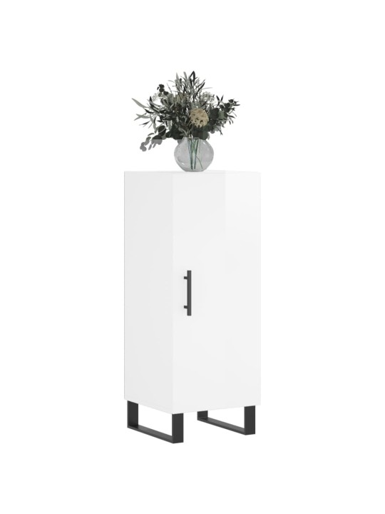 Příborník bílý s vysokým leskem 34,5x34x90 cm kompozitní dřevo