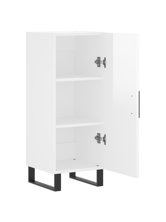 Příborník bílý s vysokým leskem 34,5x34x90 cm kompozitní dřevo