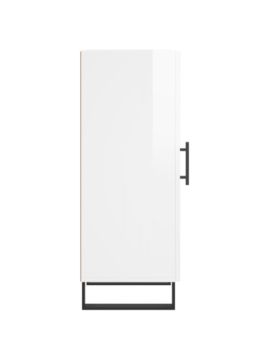 Příborník bílý s vysokým leskem 34,5x34x90 cm kompozitní dřevo