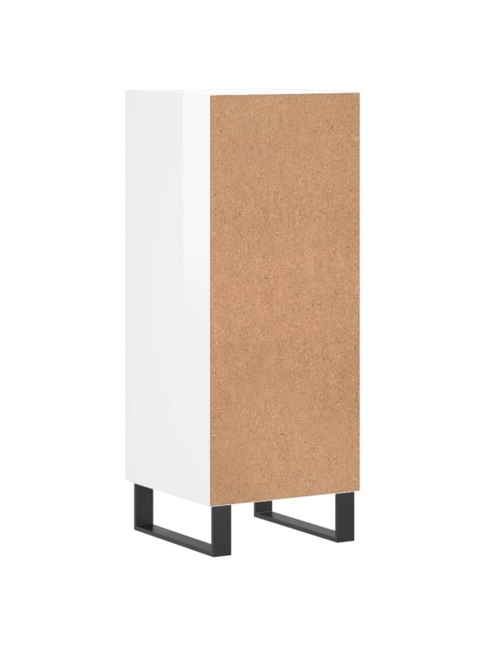 Příborník bílý s vysokým leskem 34,5x34x90 cm kompozitní dřevo